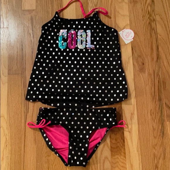 Justice Other - 🎉HP🎉NWT- Girls (14) Justice Flip Sequin Tankini